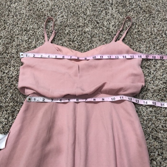 NWT Dress The Population Gracelyn Formal Dress Size Small Pink Blouson Slit - Picture 6 of 10